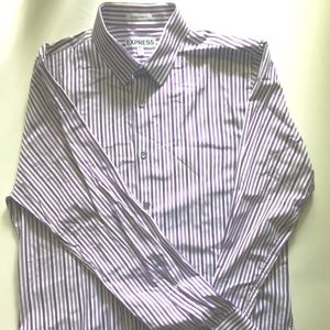 Men's Express Shirt, Large, Slim Fit, Stripes